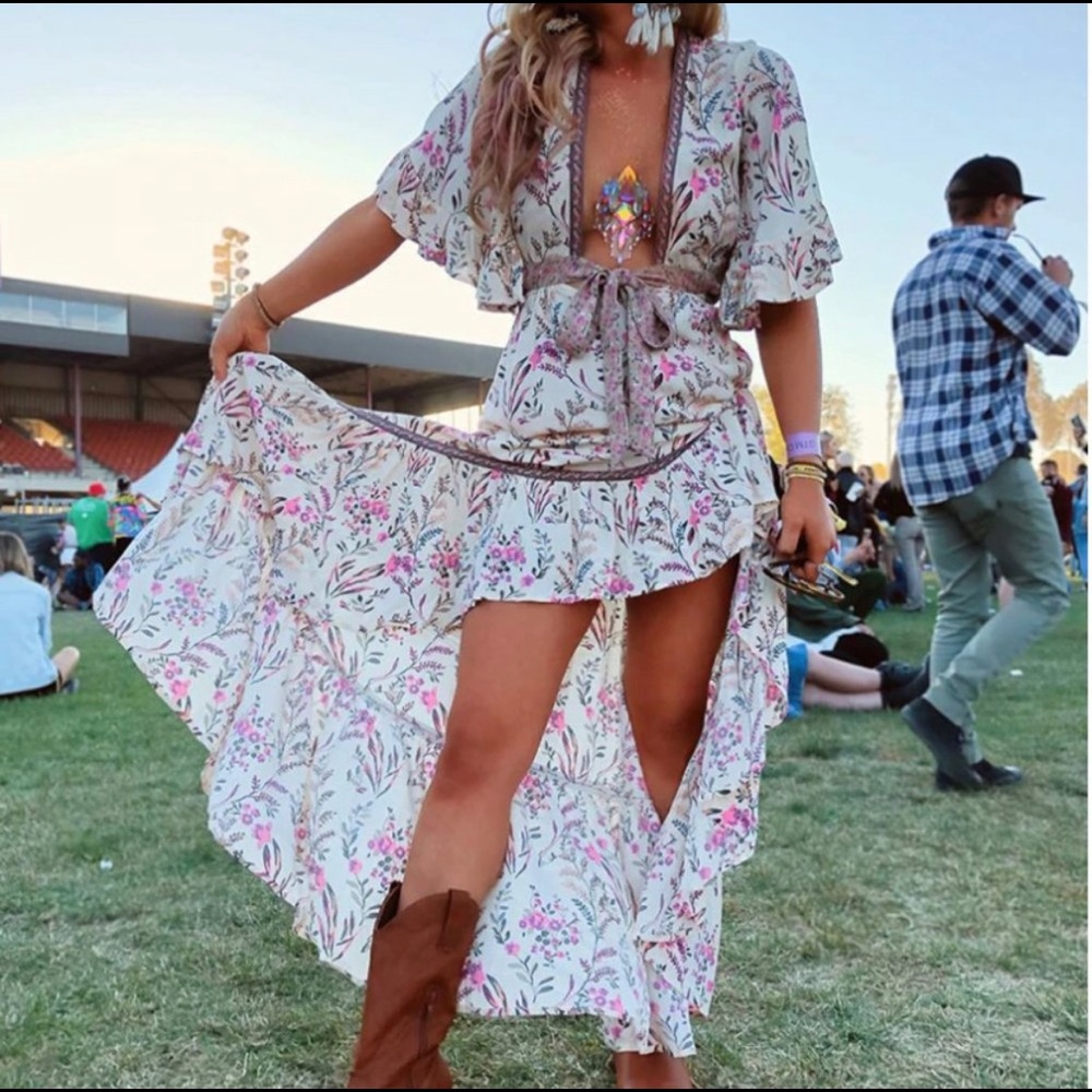 NWT Boho High-Low Bambi Gypsy Floral Dress